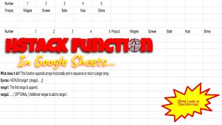 HSTACK Function in #googlesheets