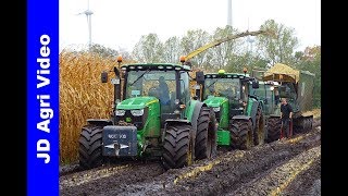 Modderen in de mais 2017/Extreme mud/Krone BigX 850/Hüntelmann/Maishäckseln im Schlamm