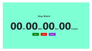 How to make Stopwatch using JAVASCRIPT with Source Code