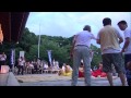 h26.8.14①リルファのリリー【夏祭りりーシリーズ】熊本県護国神社みたま祭り 『萌える獅子奮迅』リリーが『新町獅子保存会』獅子舞に咬まれる これであと10年は長生きできる 衝撃のラスト