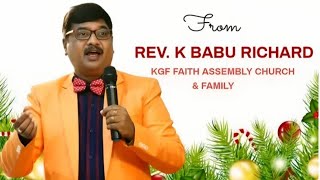 🔴🅻︎🅸︎🆅︎🅴︎ KGF Faith Assembly - Live | 25th Dec 2024 | Christmas Service  | K Babu Richard