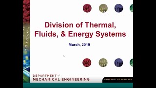 Thermal, Fluids, and Energy Sciences Webinar