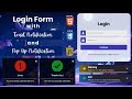 How to make Advanced Login Form with Toast Notifications, Popups | HTML CSS & JS | Code Glitchers