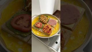 Make breakfast with me #asmr #food #cooking #sandwich #breakfast #satisfying #lifestyle #cheese