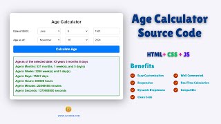 How to Create an Age Calculator Using HTML, CSS and JavaScript (Free Source Code)