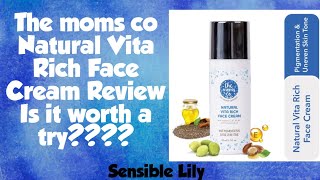 The moms co natural vita rich face cream review....best cream for even skin tone #Sensible Lily