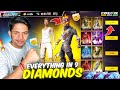 Everything In 9 Diamonds 💎 In Subscriber Account Got 7 Evo Skin 😱 & 7 Rare Bundle Free Fire