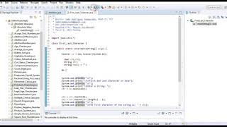 First and Last Character in Java