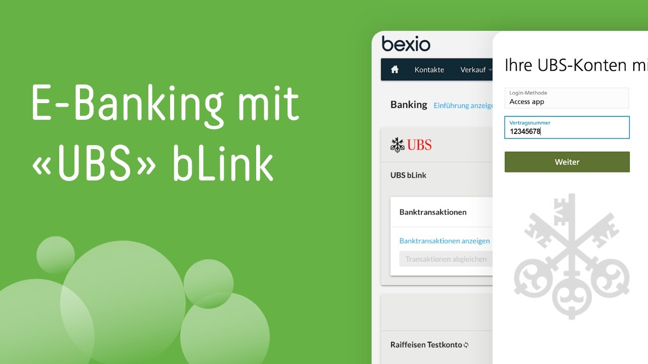 E-Banking Verbindung Herstellen Mit «UBS» BLink | Bexio Support - YouTube