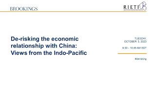 De-risking the economic relationship with China: Views from the Indo-Pacific