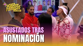 Los famosos REACCIONAN tras la nominación | La casa de los famosos Colombia