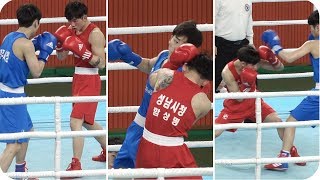 웬만한 주먹 다 피하는 정상급 복싱 선수들 국가대표 선발전, 이예찬 vs 함상명