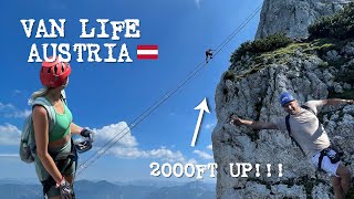 CLIMBING THE WORLDS MOST TERRIFYING LADDER!! | Donnerkogel Via Ferrata Austria | VAN LIFE | VLOG 12