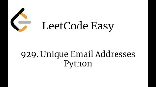LeetCode 929. Unique Email Addresses Solution - Python刷题