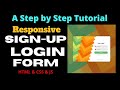 🔴 Responsive Login & Registration Form Using HTML & CSS & JS | Sliding Sign In & Sign Up Form
