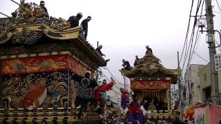 平成24年　秩父神社　秩父夜祭　中町屋台・本町屋台＝曳き廻し