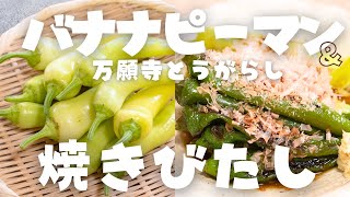 苦くないピーマン?とうがらし？箸が止まらないバナナピーマンと万願寺とうがらしの焼きびたし