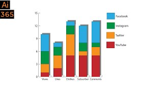 Create a Stacked Column Graph in Adobe Illustrator