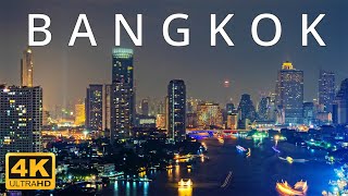 Bangkok,Thailand 4k🇹🇭1 Hour Drone Aerial Relaxation Film ,Calming Music,Stunning and Relaxing Views