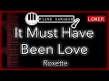 It Must Have Been Love (LOWER -3) - Roxette - Piano Karaoke Instrumental