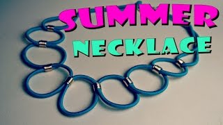 Náhrdelník z kloboukové gumy / DiY summer necklace