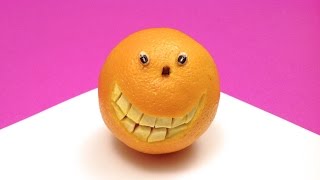 How to Make a Crazy Smiling Orange / Party Ideas, Fun Food Art