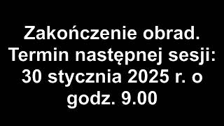 IX Sesja Rady Miejskiej w Tolkmicku 30.12.2024