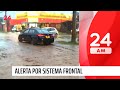 Sistema frontal: alerta roja por fuertes lluvias en Linares | 24 Horas TVN Chile