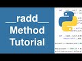 __radd__ Method | Python Tutorial