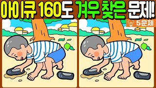 【다른그림찾기/치매예방】아이큐 160도 겨우 찾은 차이점 3가지!【 find difference / 두뇌운동/3개 찾기/5문제/#748】