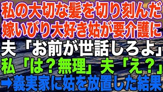 【スカッとする話】私の大切な髪を切り刻んだ嫁いびり大好き姑が要介護に。夫「お前が世話しろよ」私「は？無理」夫「え？」➡︎義実家に姑を放置した結果