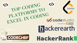 Top 5 Coding Platforms to enhance coding skills | Freshers | Graduates|