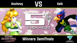 Anchovy (Peach) vs Valk (Falco) - Melee Winners Semifinals - Five Iron Melee 20