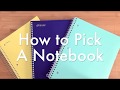 How To Pick A Notebook (Back to School Supplies)