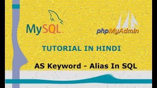 MySQL Tutorial - 17 - Creating Aliases AS Keyword In SQL | Hindi