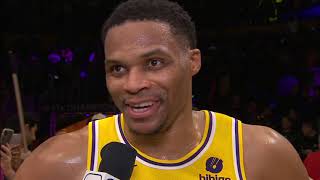 My kids better be asleep - Russell Westbrook after a Lakers win 🤣 | NBA on ESPN