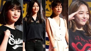 아이유-김새론-구하라-서신애 '청순 귀요미들~' ('청년경찰' VIP 시사회)