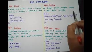 PHP Datatypes -Part 2
