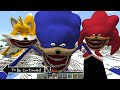 defending against shin sonic shin knuckles and shin tails in minecraft gameplay coffin meme