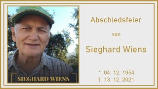 Abschiedsfeier von Sieghard Wiens