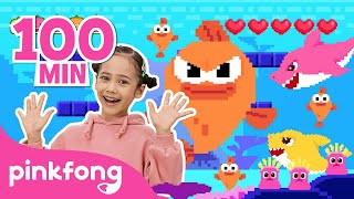 8-Bit Baby Shark Doo doo doo + More | Kids Rhymes | Pinkfong Baby Shark