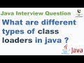 What are different types of class loaders in java ?