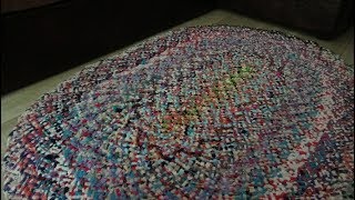 Коврик как у бабушки .Как сделать коврики из старой одежды?  Ч 1  (carpet made of knitwear )