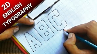 2D Alphabet Letter Writing Using Grid | Typography Tutorial [Tabrez Arts]