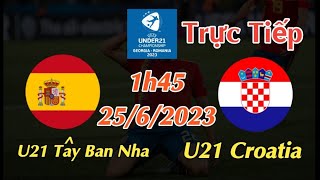 Soi kèo trực tiếp U21 Tây Ban Nha vs U21 Croatia - 1h45 Ngày 25/6/2023 - UEFA U21 CHAMPIONSHIP 2023