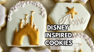 Decorate a GLAM Disney inspired sugar cookie set with me!