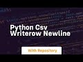 python csv writerow newline