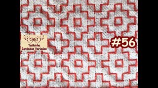 *56* SASHIKO / PONTO ALINHAVO  MODELO 1 - Tathinha Bordados Variados