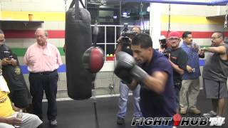 Saul "Canelo" Alvarez vs. Josesito Lopez: Lopez full bag workout (HD)