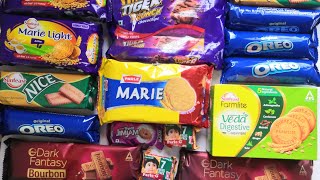 Lots of biscuits unboxing | tea time biscuits | digestive biscuits | oreo biscuits | marie biscuits